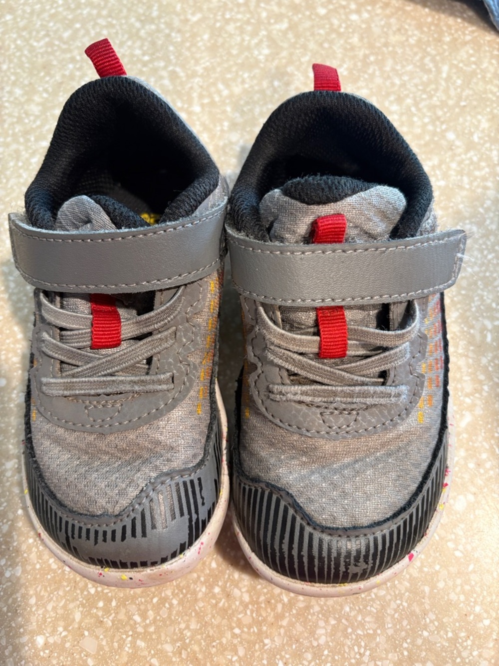 Merrell Gray and Red Kids Athletic Sneakers